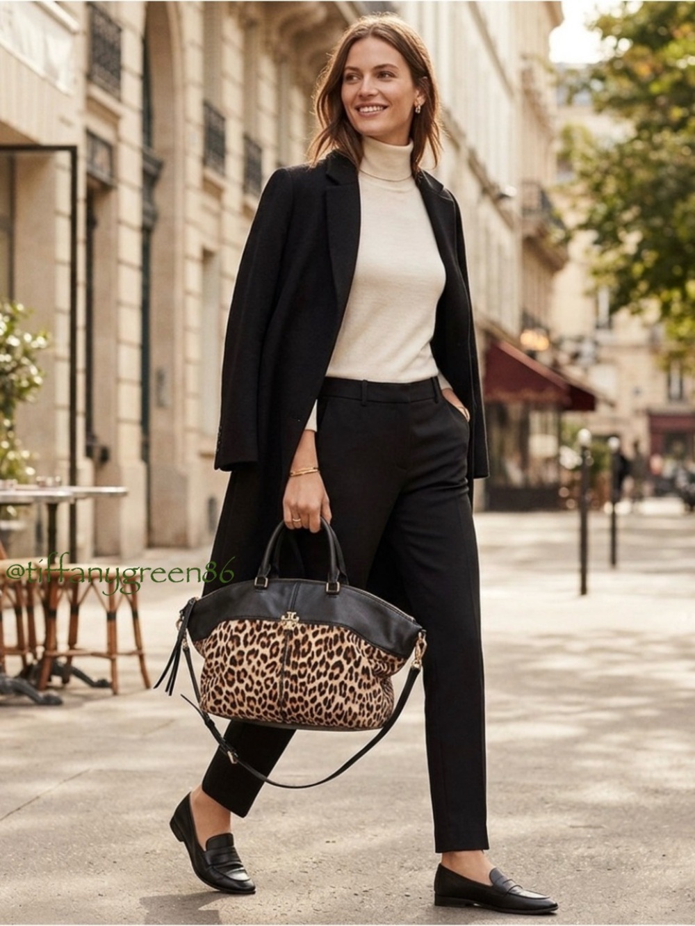 Tory Burch Ivy Leopard Slouchy Satchel